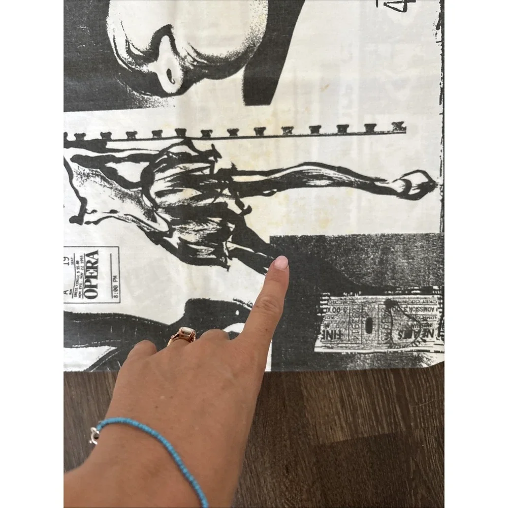 2 Vintage Ralph Lauren Black White Newspaper Print Long King Pillow Case Polo